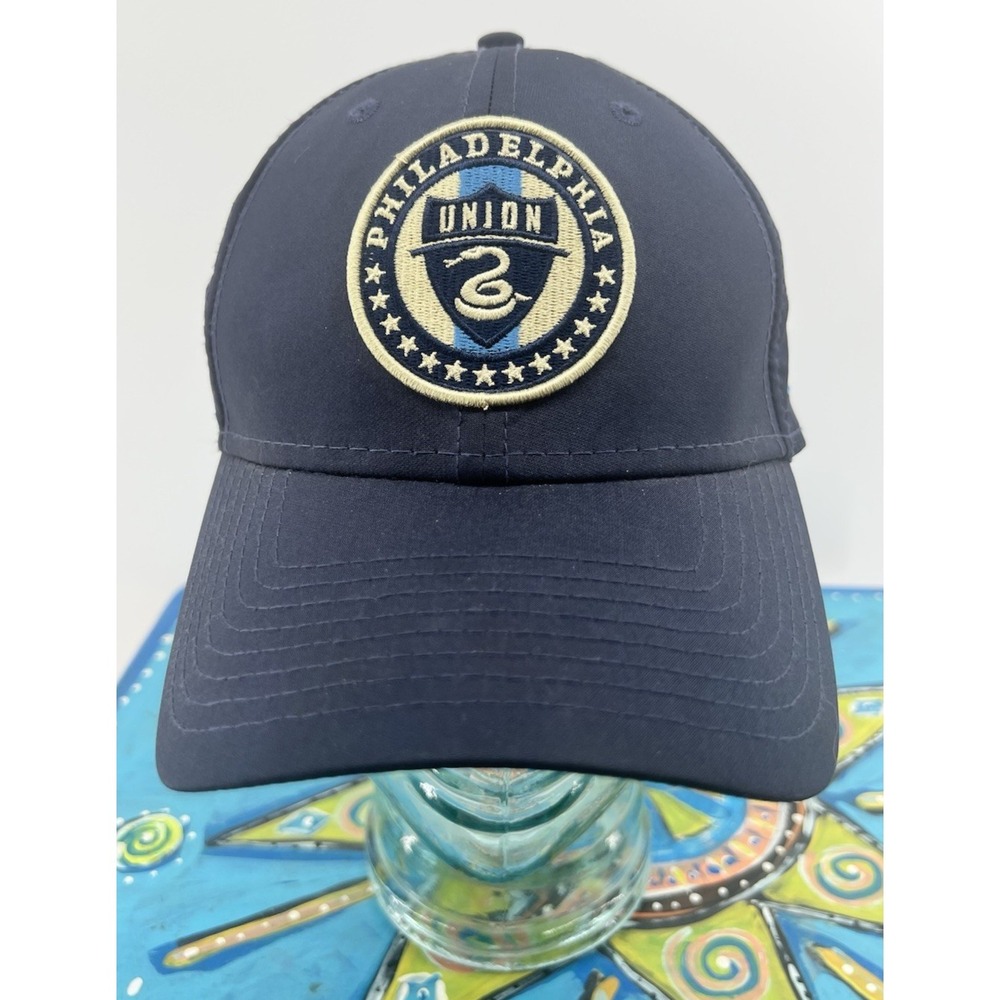 New Era 39Thirty Philadelphia Union MLS Soccer Hat Fitted L/XL Vented Stretch